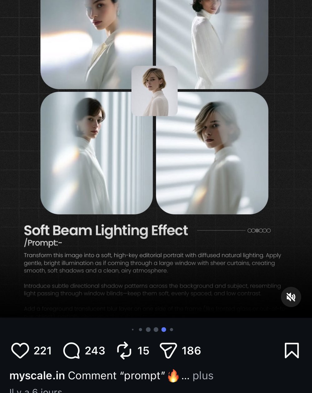 myscale.in — 4 effets cinématiques de retouche portrait (prompts complets)