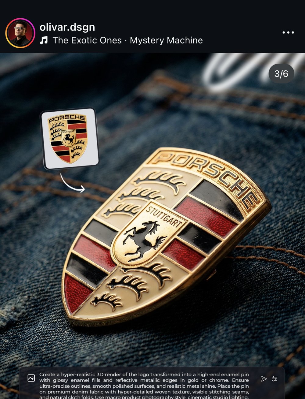 olivar.dsgn — pin's Porsche