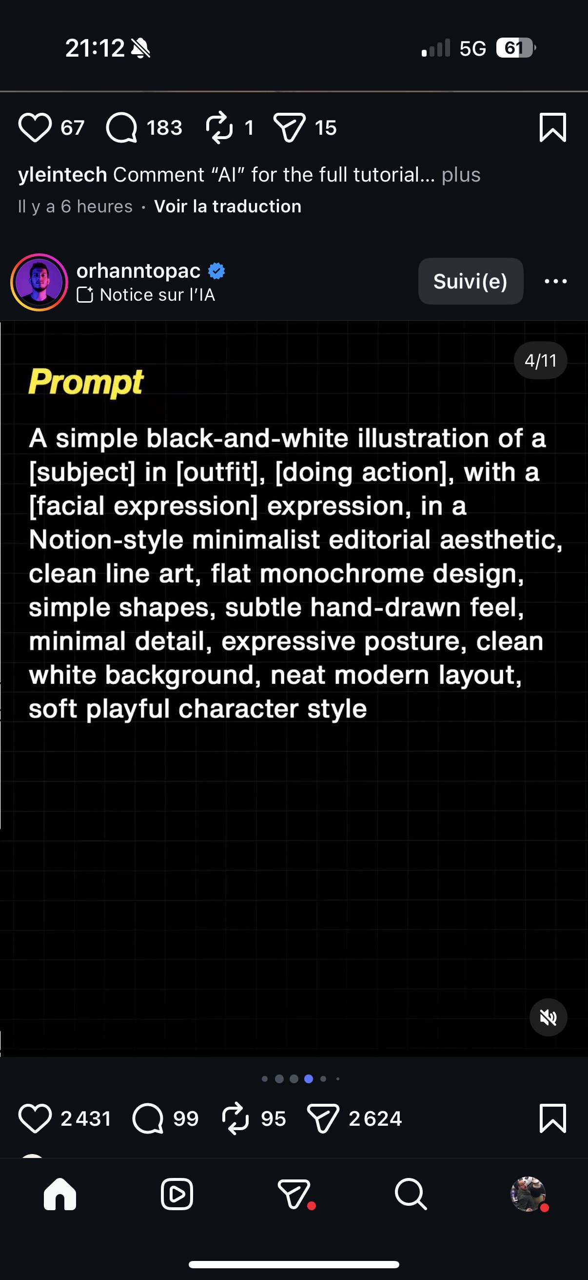 Prompt « illustration noir et blanc minimaliste façon Notion » — formes simples, ligne propre, esthétique éditoriale flat