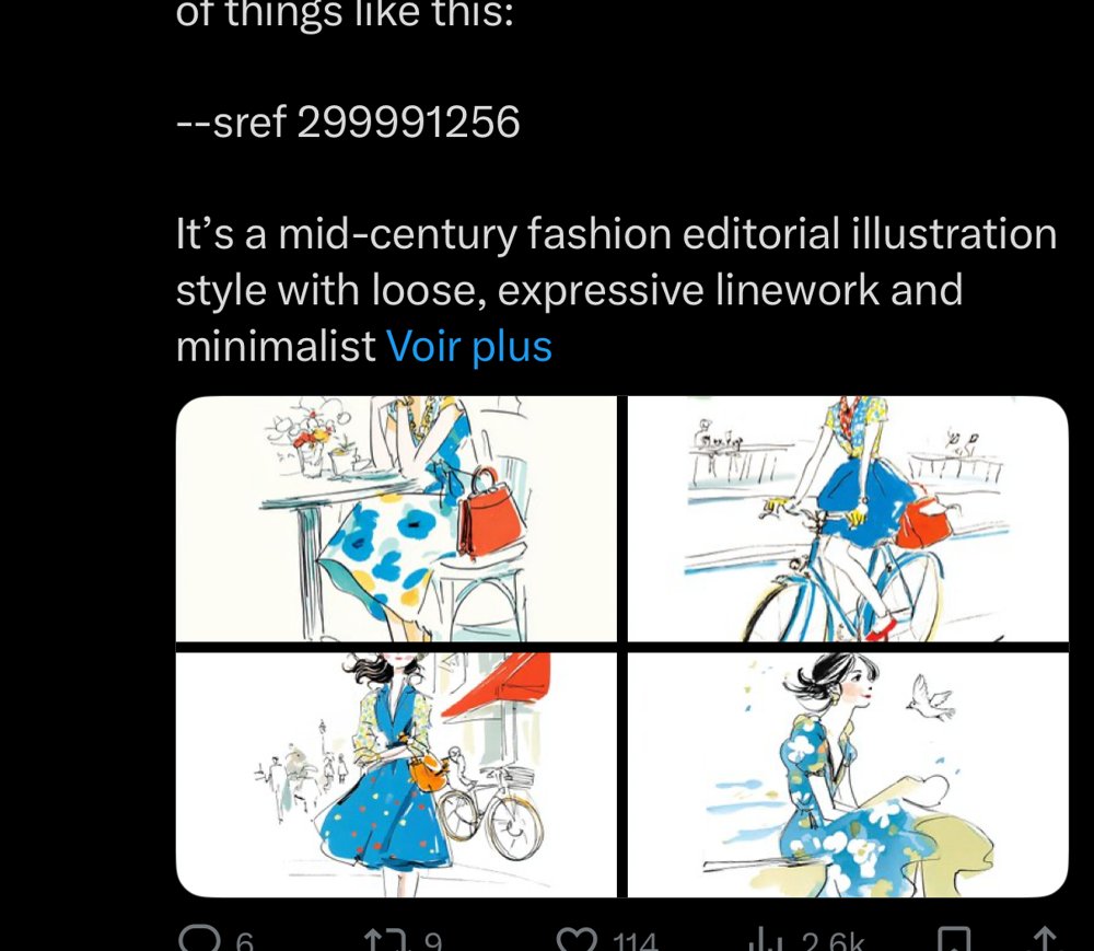 OscarAI illustration editoriale mode mi siecle sref