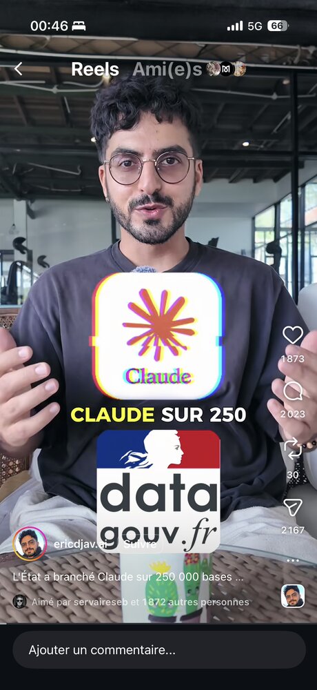 Reel « Claude sur 250 000 bases » — data.gouv.fr