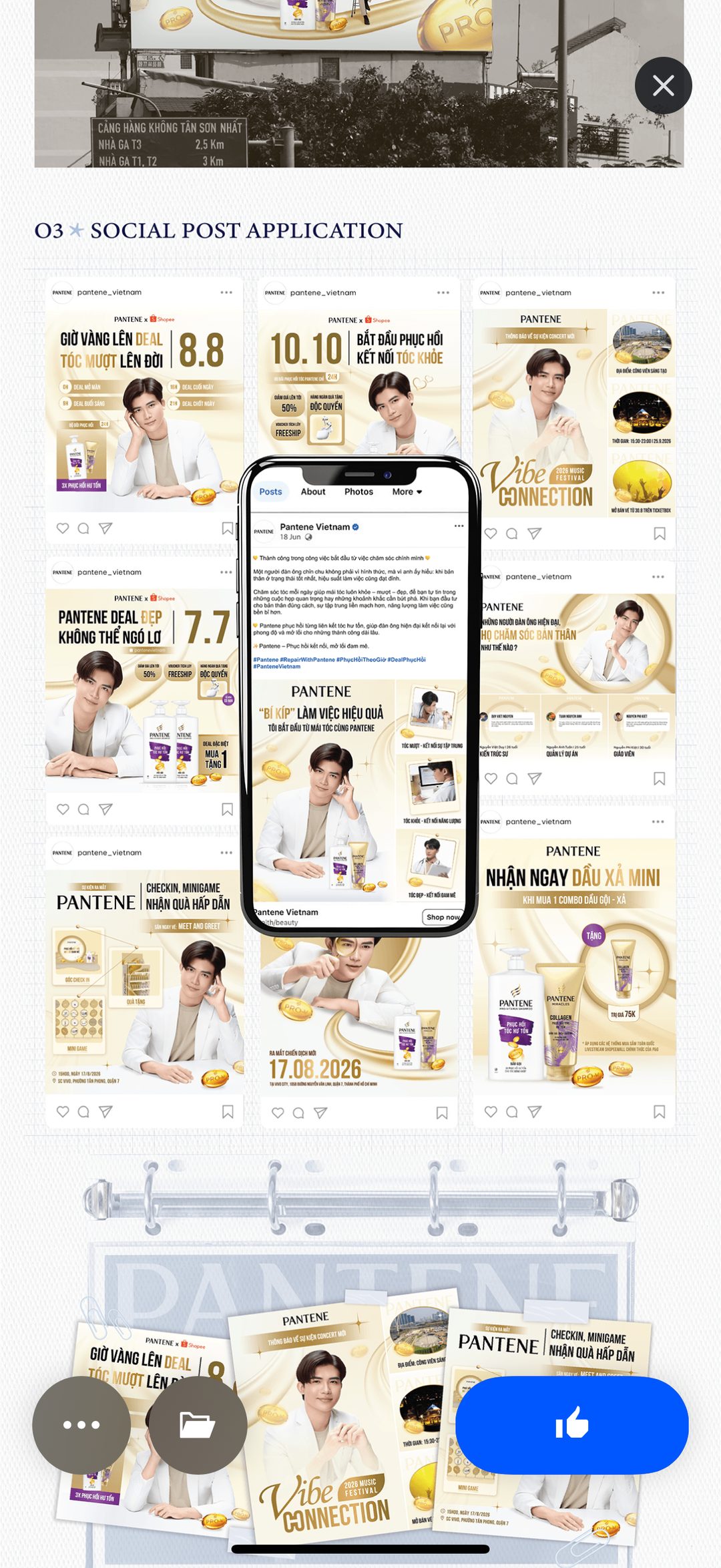Pantene x Shopee — déclinaisons social media Vietnam