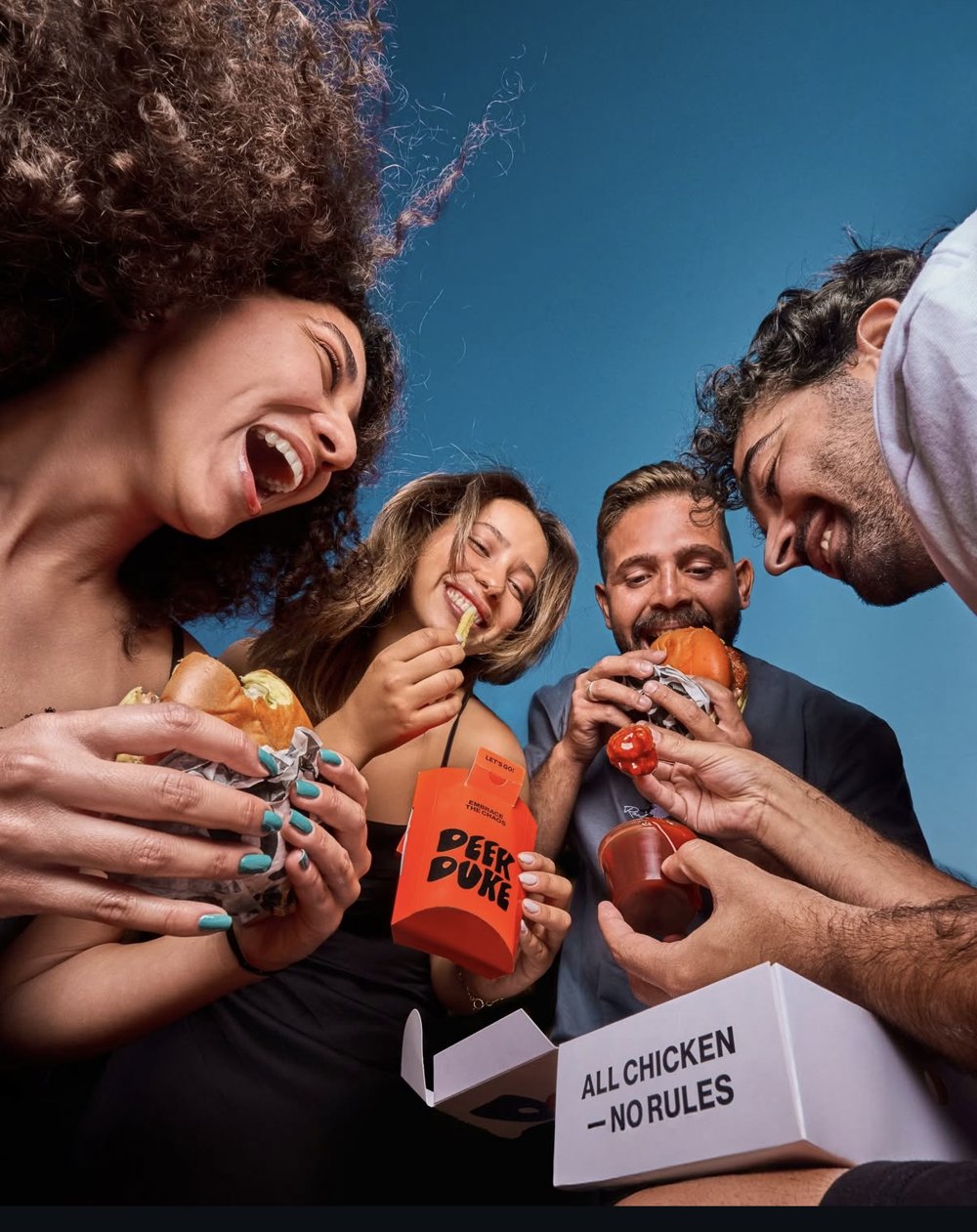 Peek Duke All Chicken No Rules campagne fast food poulet