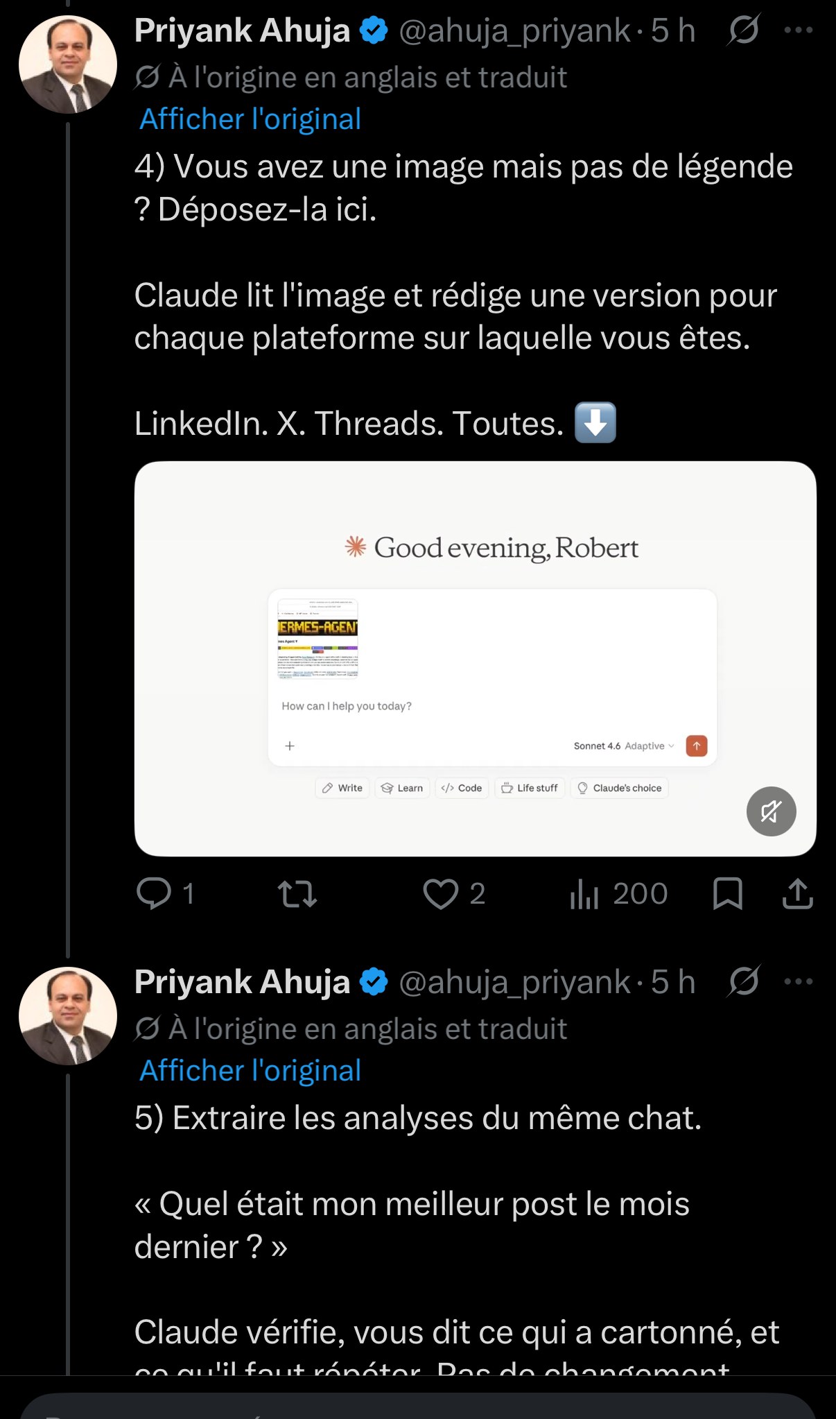 Étape 4 du workflow OmniSocials