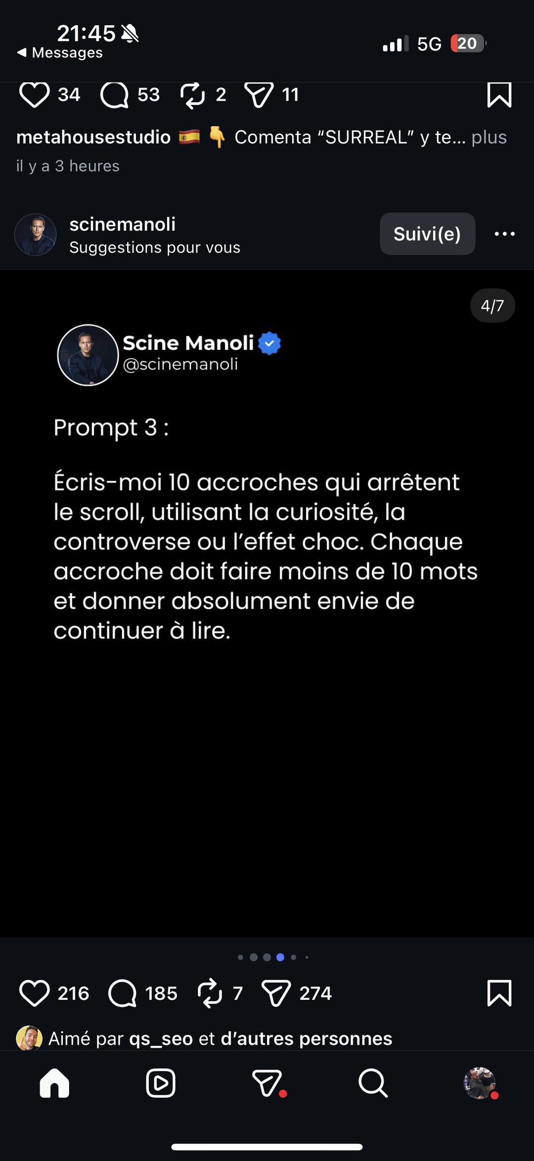 Prompt IA n°3 : accroches qui arrêtent le scroll