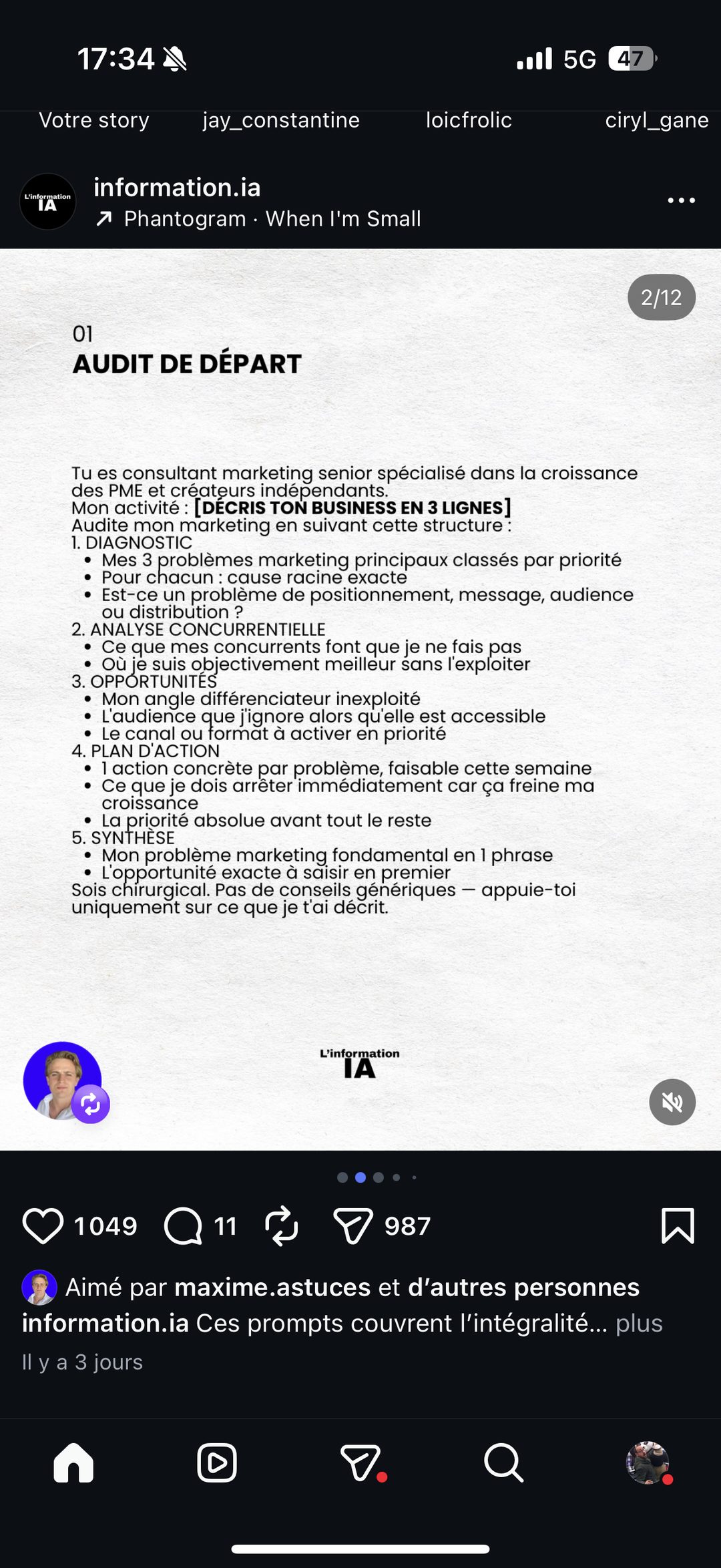 Prompt marketing - Audit de départ