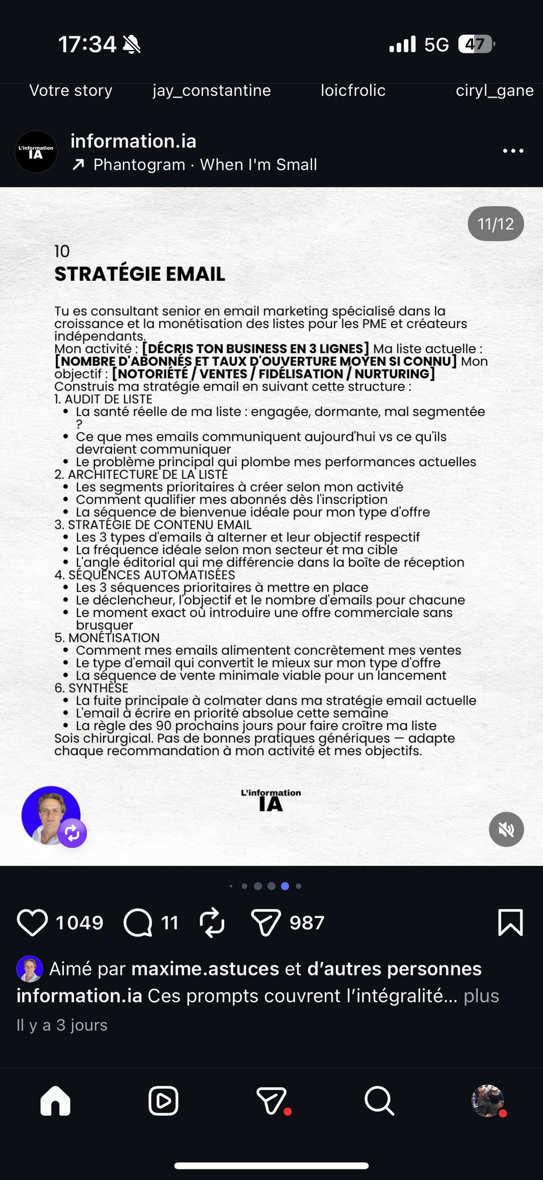 Prompt IA - Stratégie email marketing