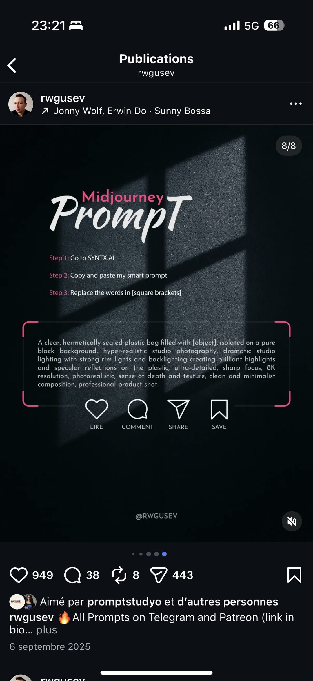 Prompt Midjourney : objet sous sachet plastique scellé, fond noir