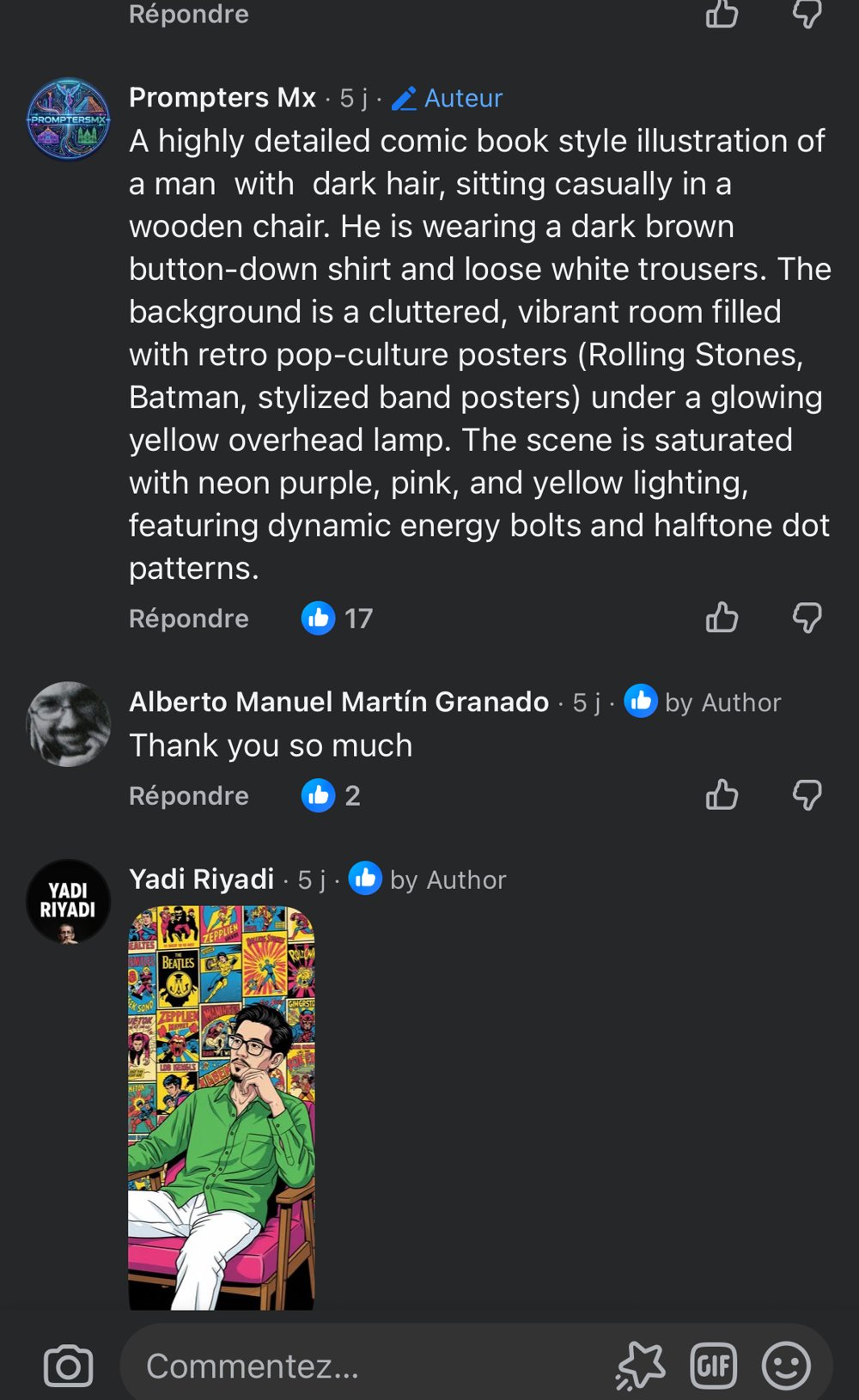 Prompters Mx — prompt illustration comic book rétro