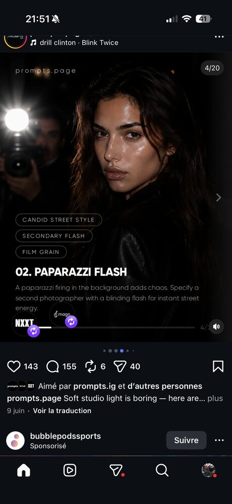 Flash paparazzi en arrière-plan, énergie rue