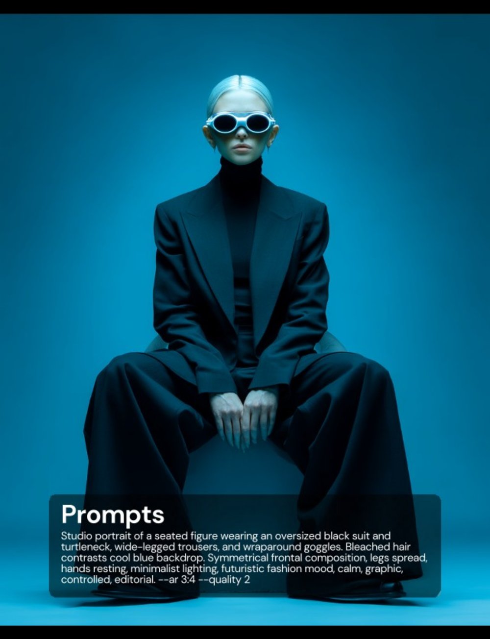 Prompts — costume bleu