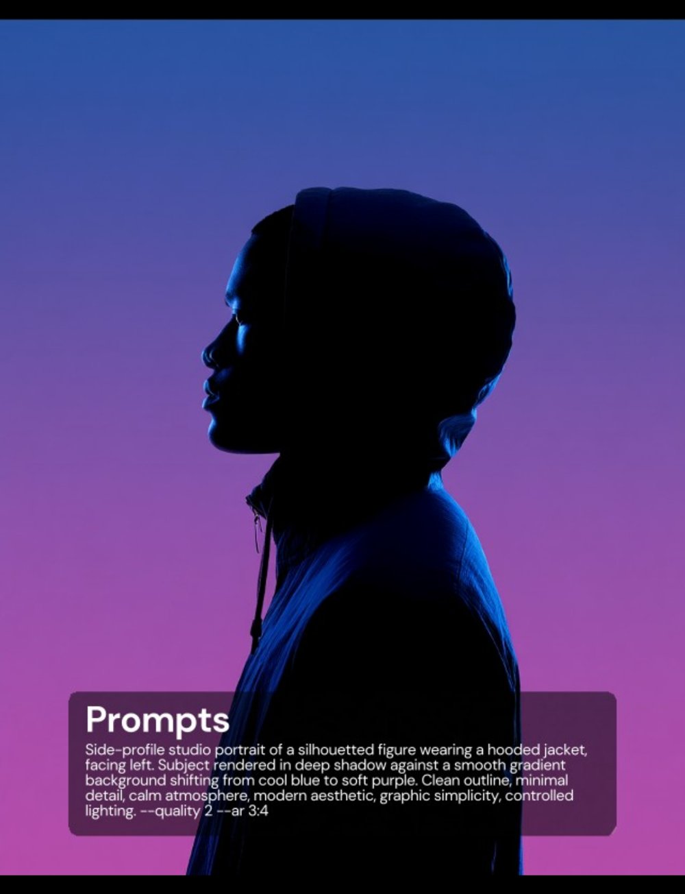 Prompts — silhouette violette
