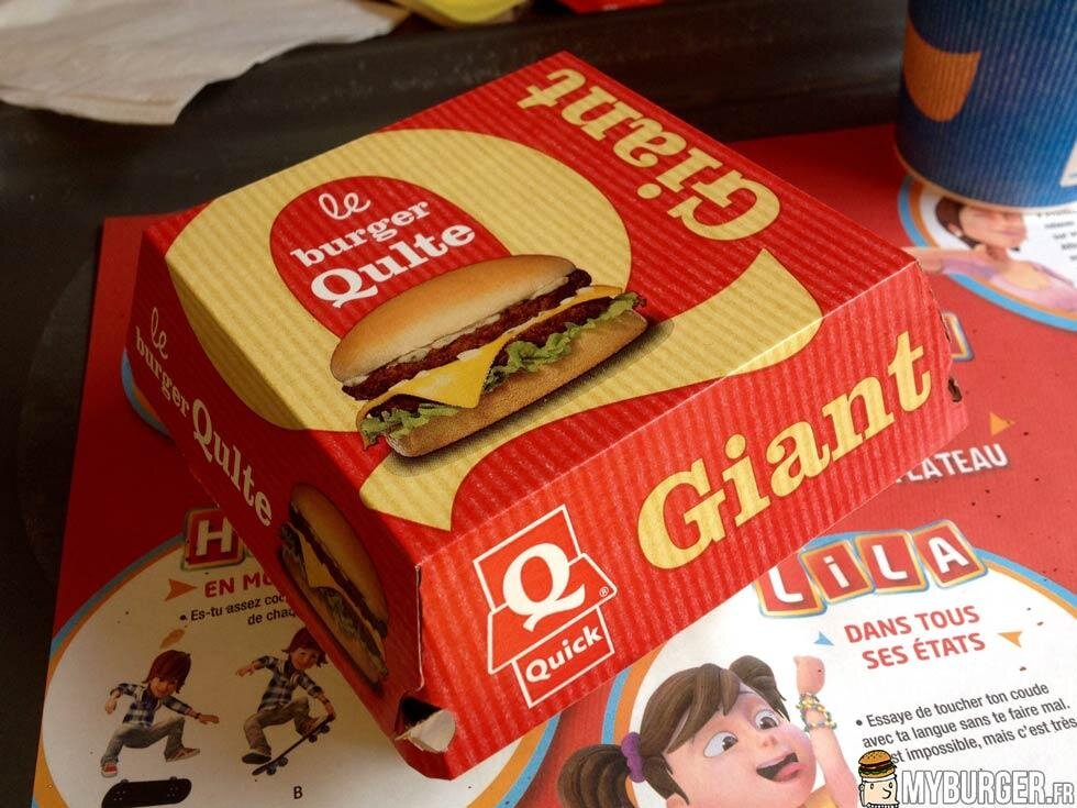 Comparatif trois burgers dans leur boîte — Whopper Burger King, Big Mac édition anniversaire, Giant Quick