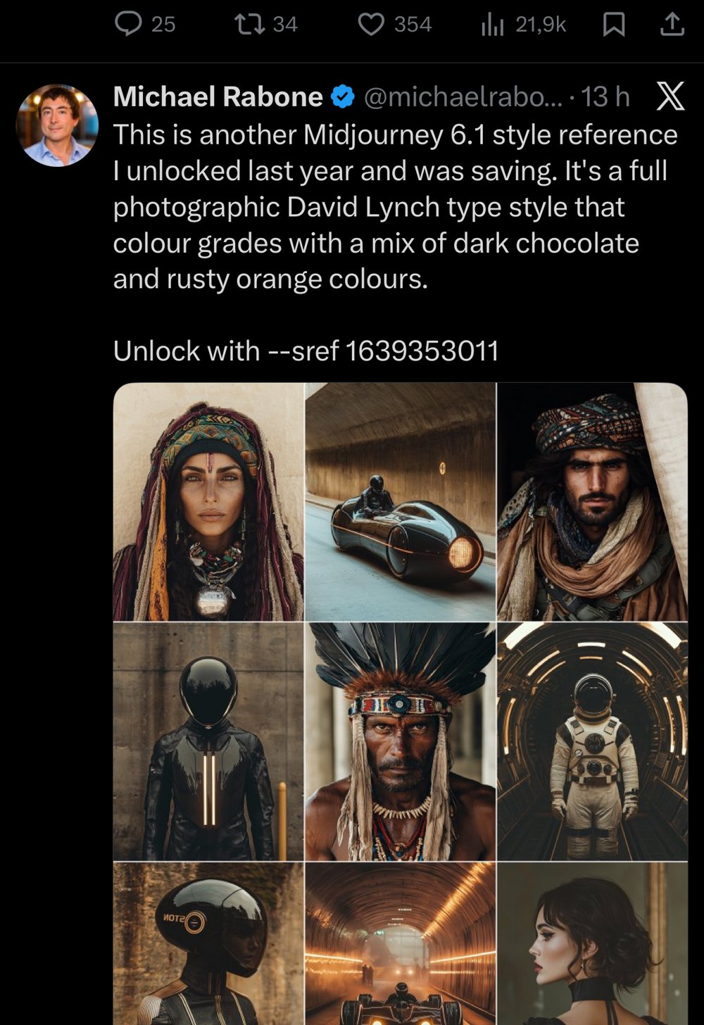 Michael Rabone — style reference David Lynch ambré chocolat