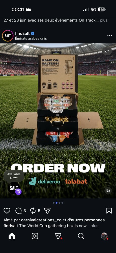 SALT Gathering Box, visuel « Order Now » terrain de foot
