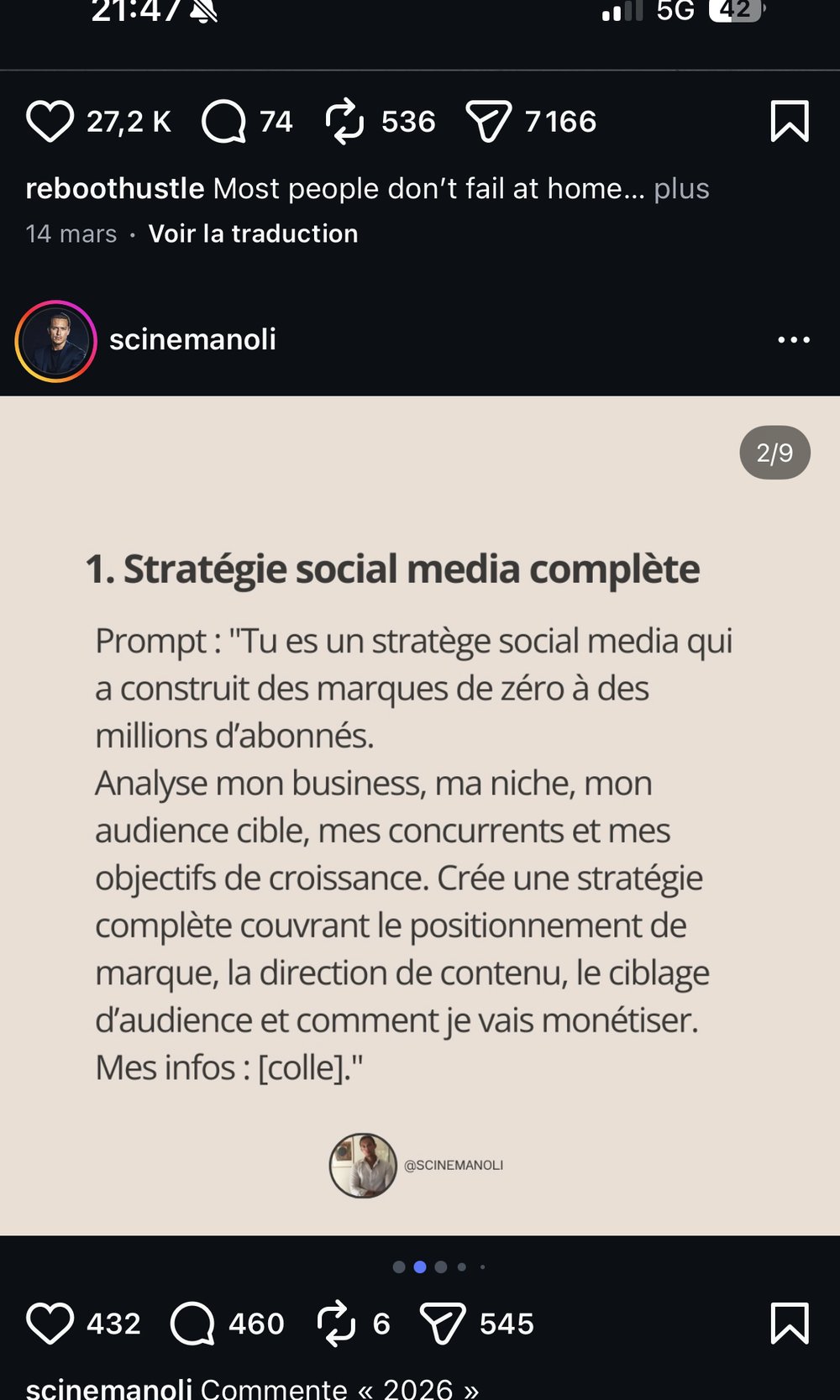 Prompt 1 — Stratégie social media complète