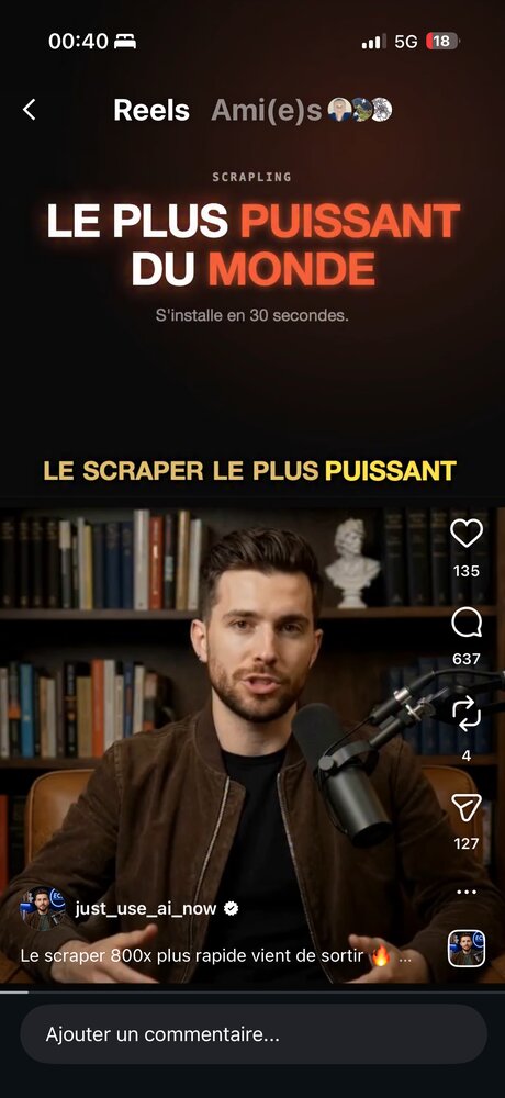 Écran titre du Reel de présentation de Scrapling