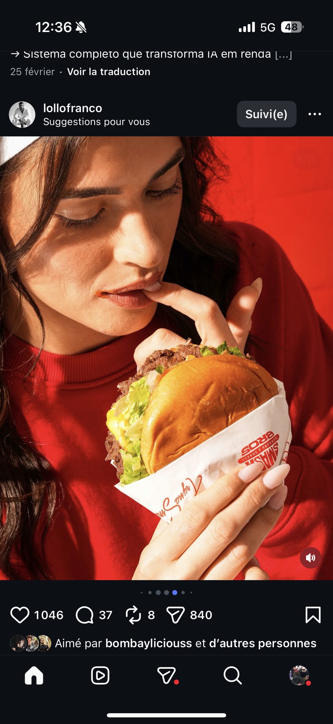 Smash Bros Burgers & Shakes — visuel campagne lifestyle rouge