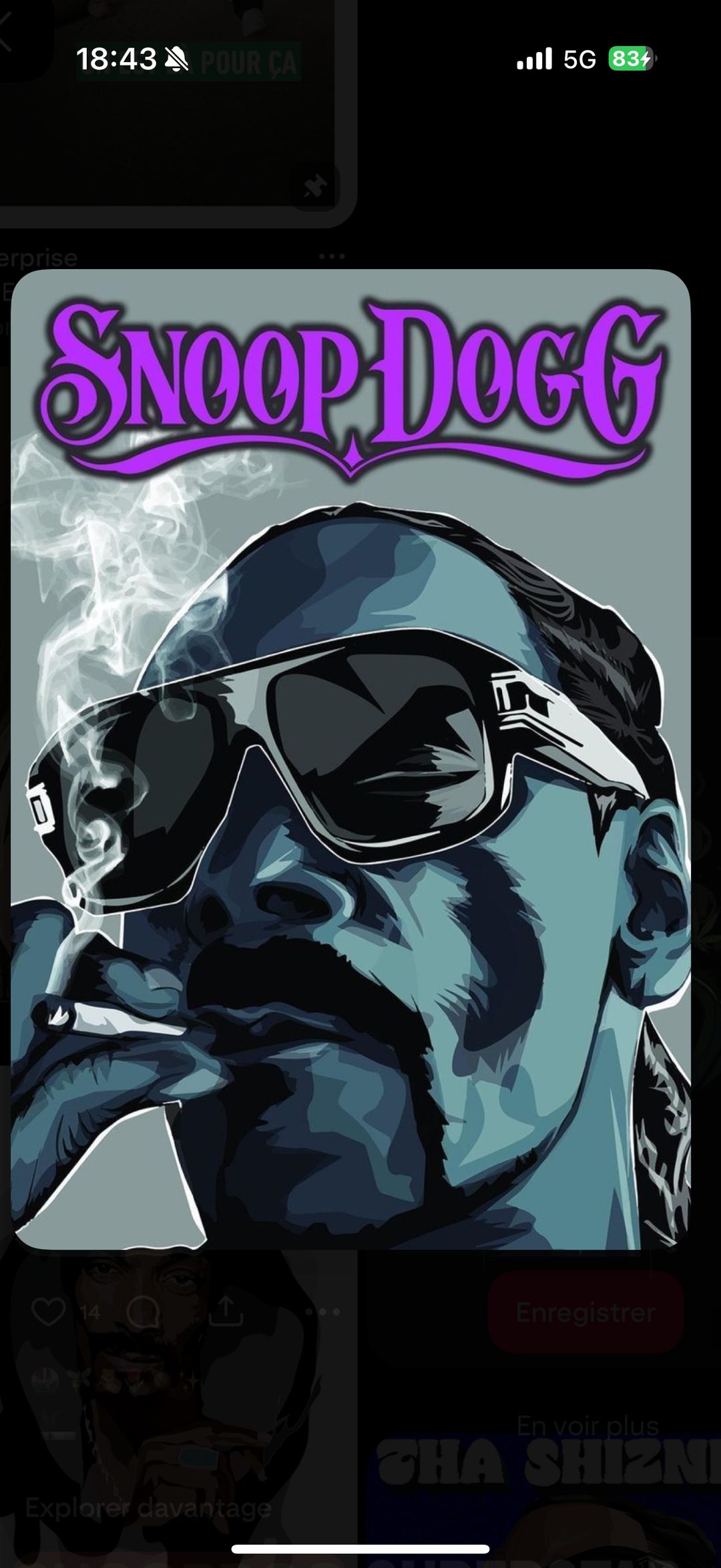 Snoop Dogg — illustration vectorielle avec logo typographique