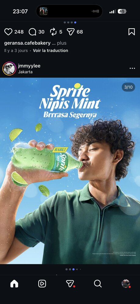 Sprite Nipis Mint, autre déclinaison talent