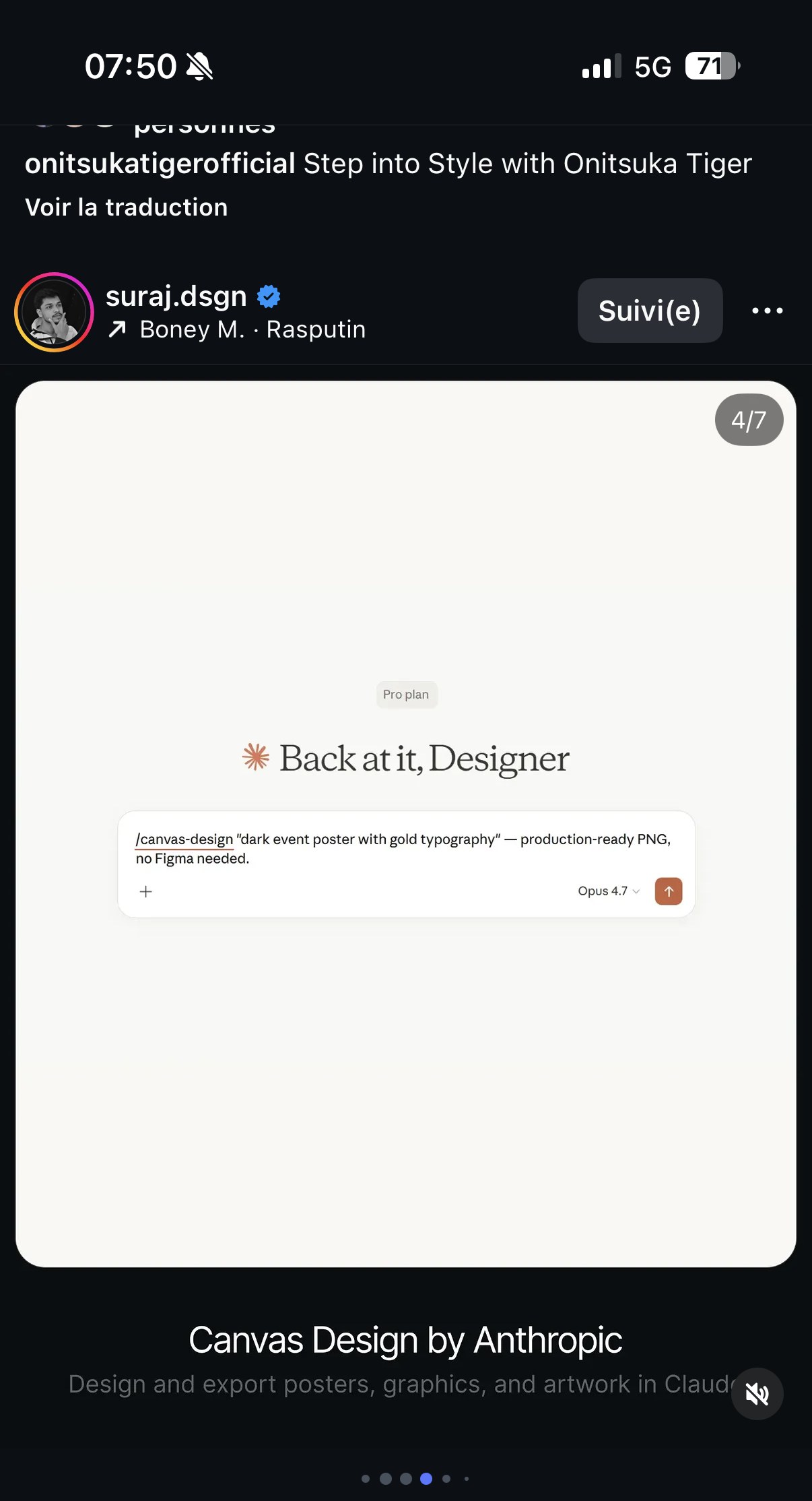 « /canvas-design “dark event poster with gold typography” — production-ready PNG, no Figma needed » (Canvas Design by Anthropic)