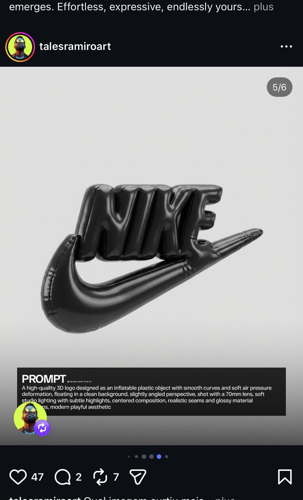 Logo Instagram en fausse fourrure — slide 4/6