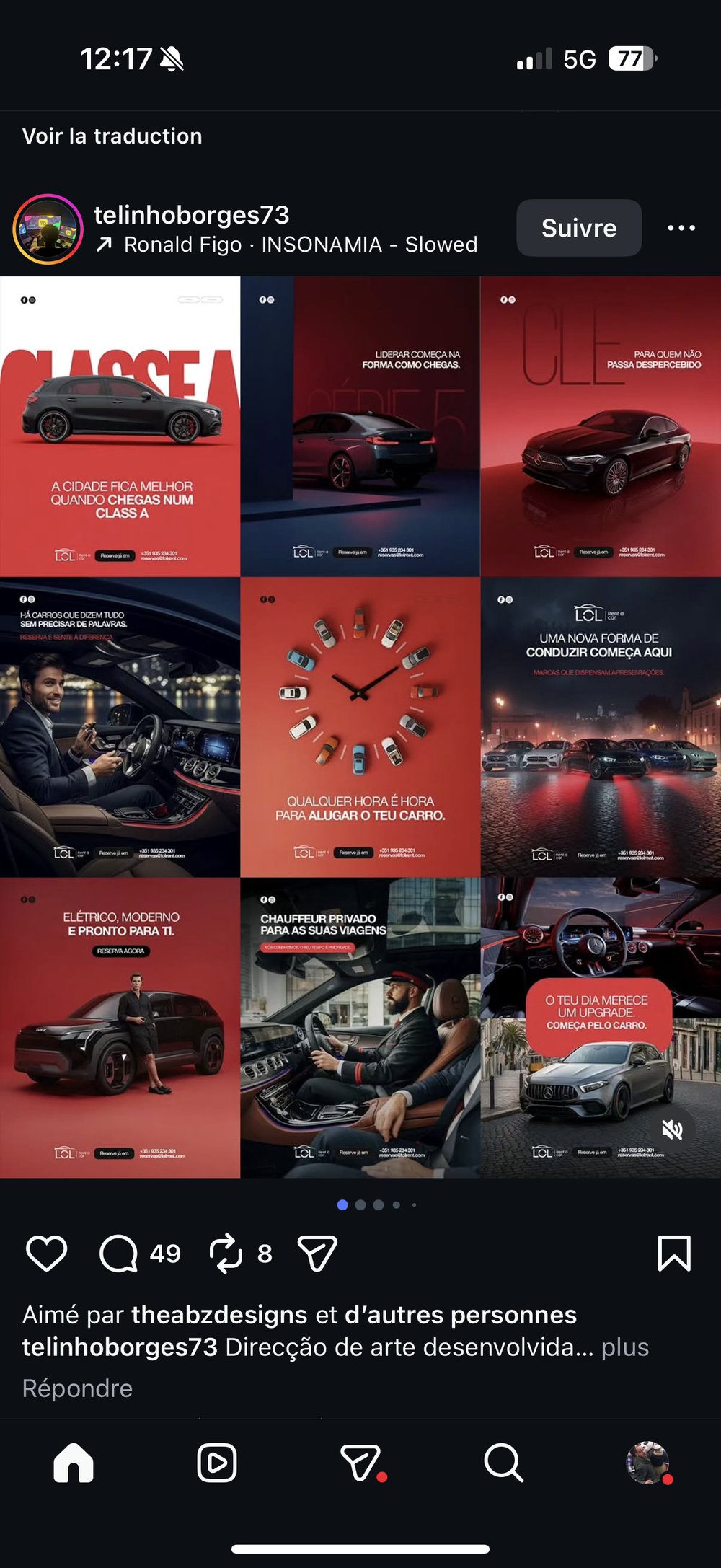 Campagne publicitaire LOL Rent a Car voitures luxe