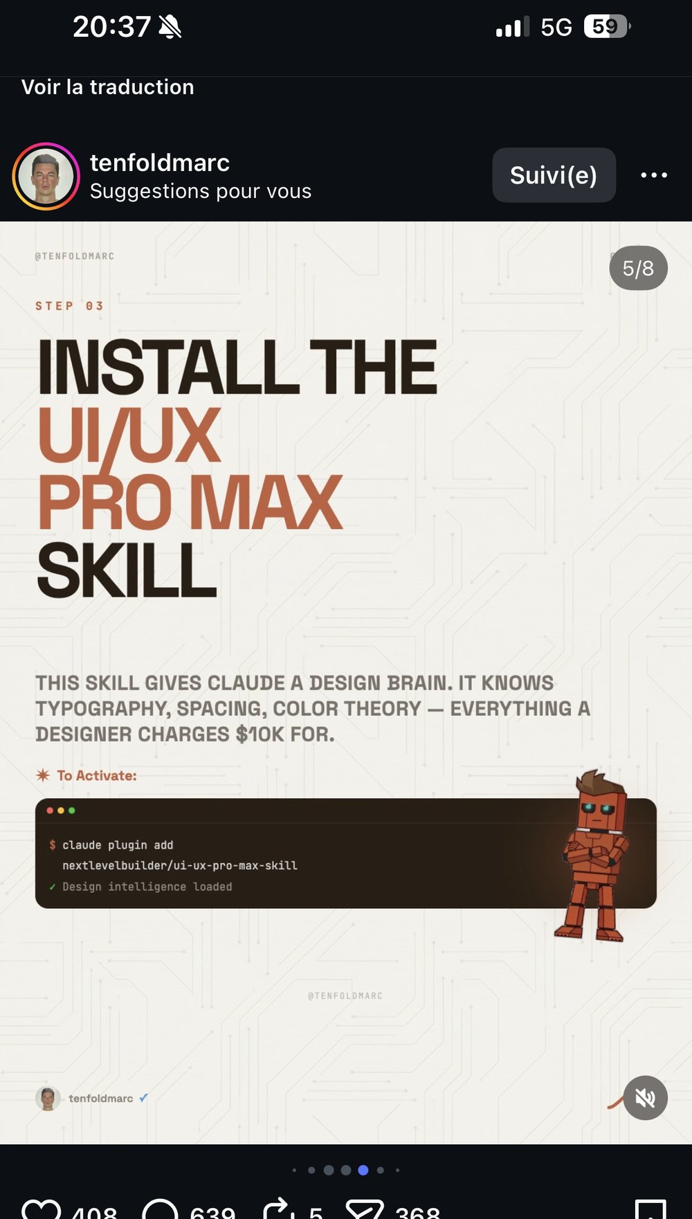 Étape 3 — Installer le skill « UI/UX Pro Max »