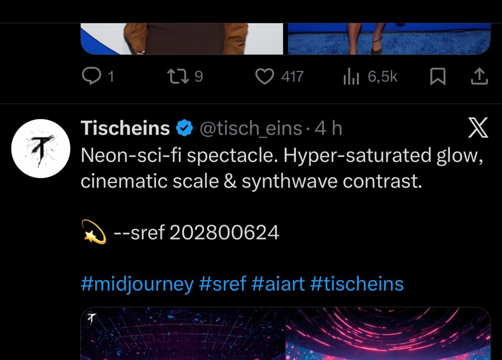 Style neon sci-fi synthwave sref Tischeins