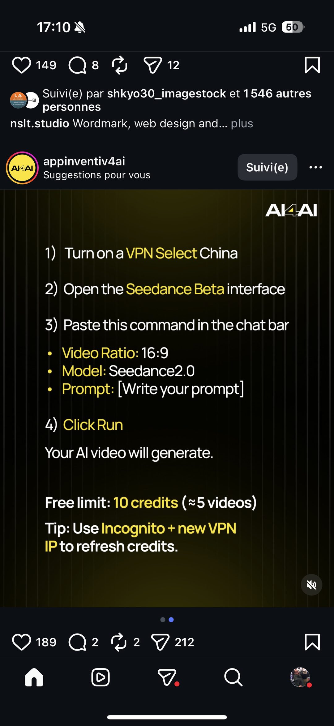 Tutoriel pour générer des vidéos IA gratuitement via Seedance