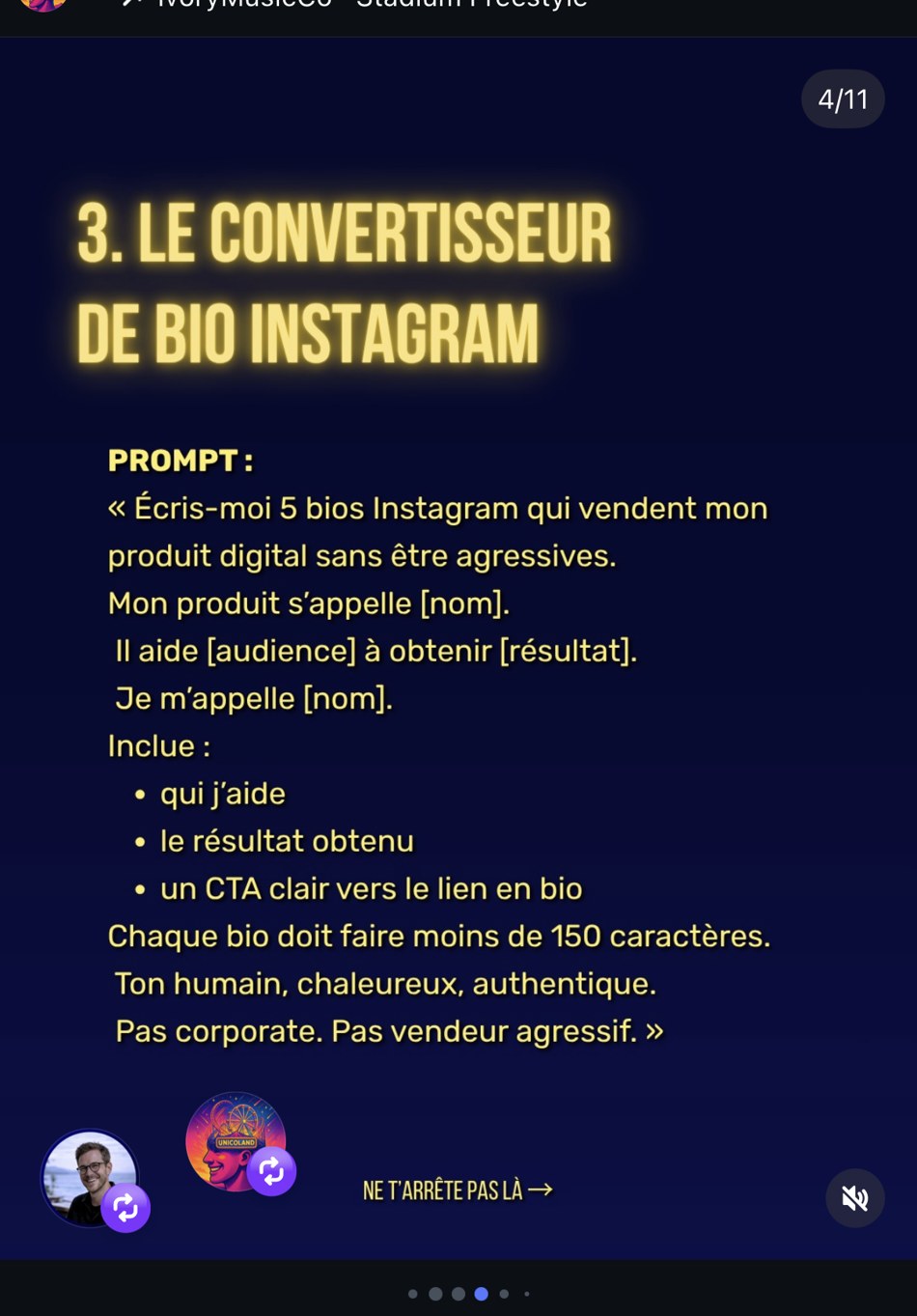 Unicoland — « 3. Le convertisseur de bio Instagram »