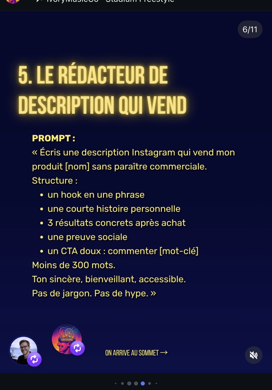 Unicoland — « 5. Le rédacteur de description qui vend »
