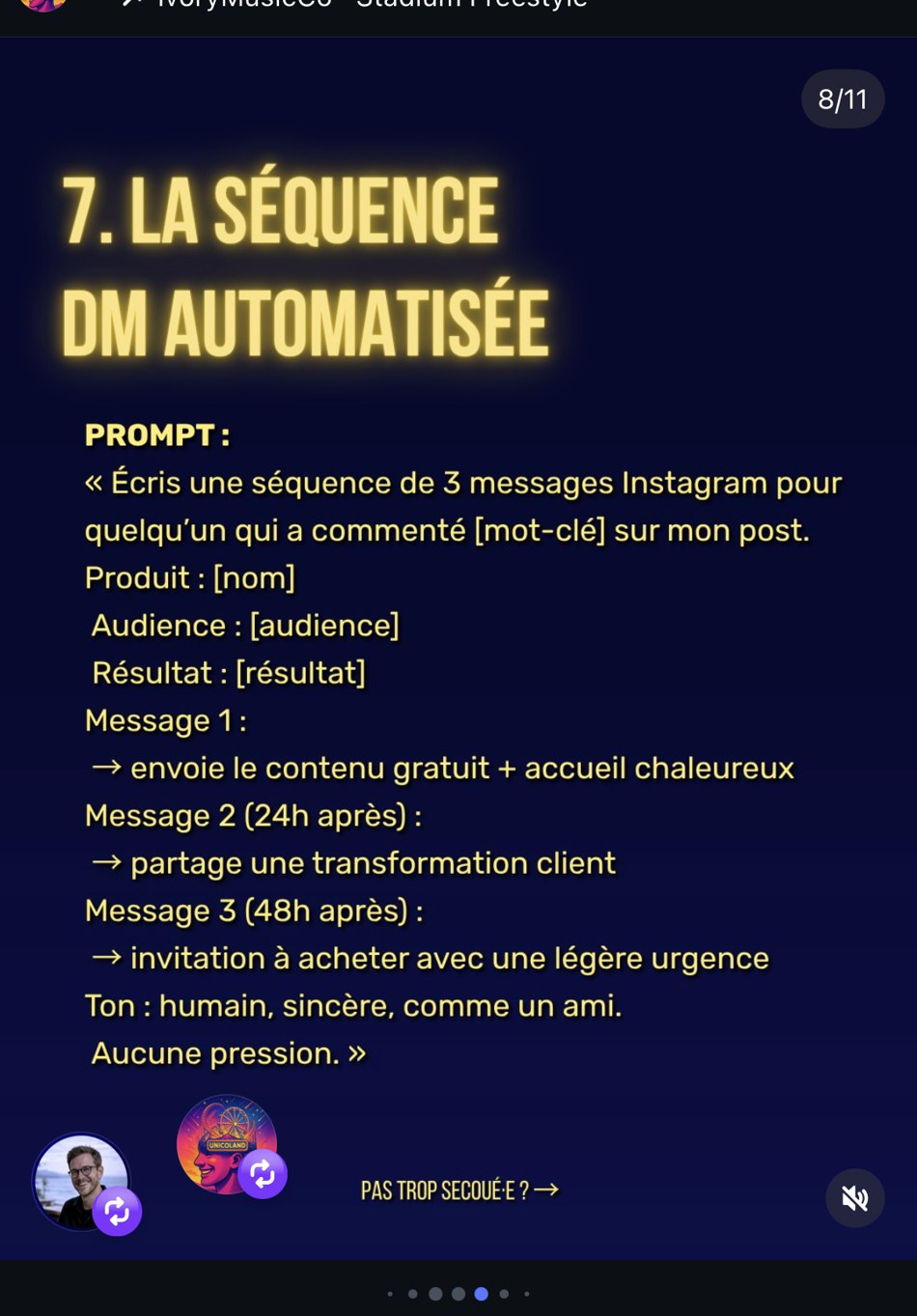 Unicoland — « 7. La séquence DM automatisée »