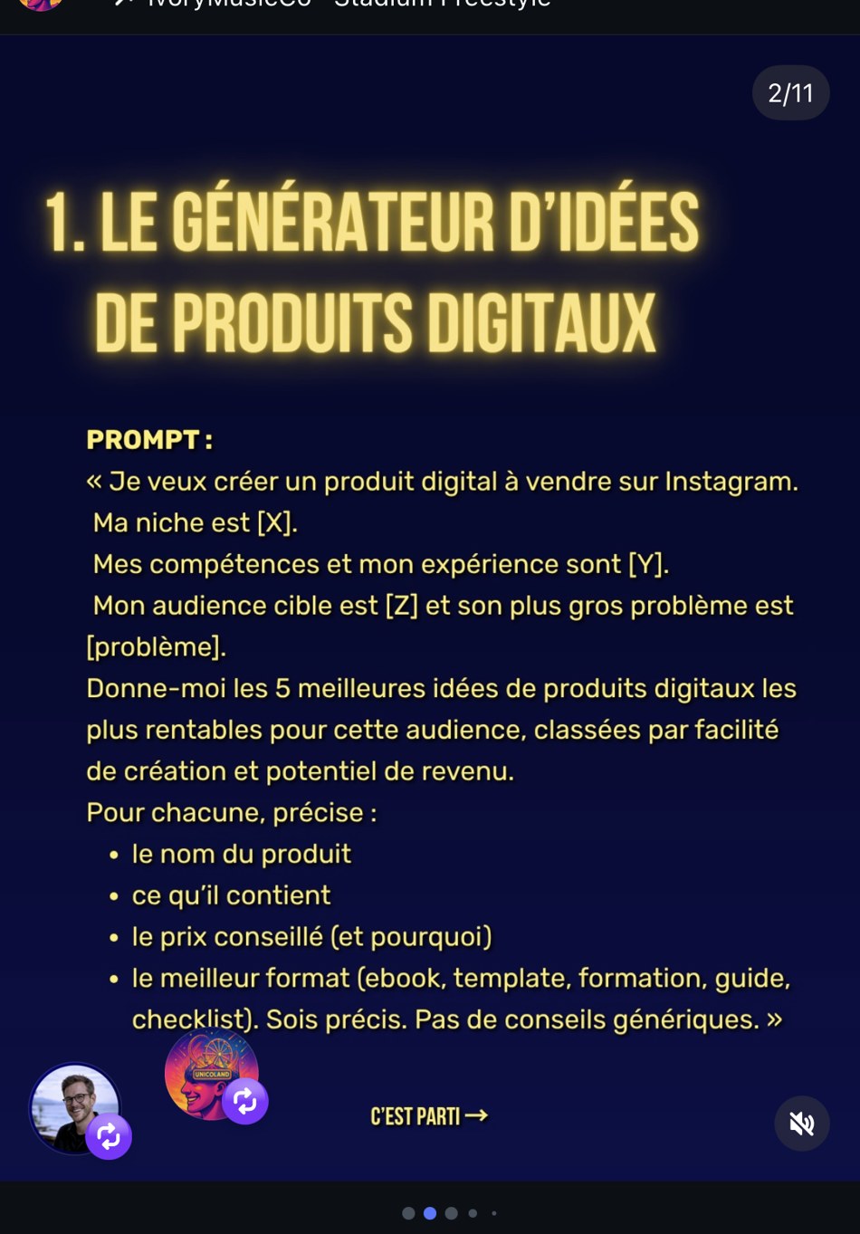 Unicoland — « 1. Le générateur d'idées de produits digitaux », prompt complet à copier
