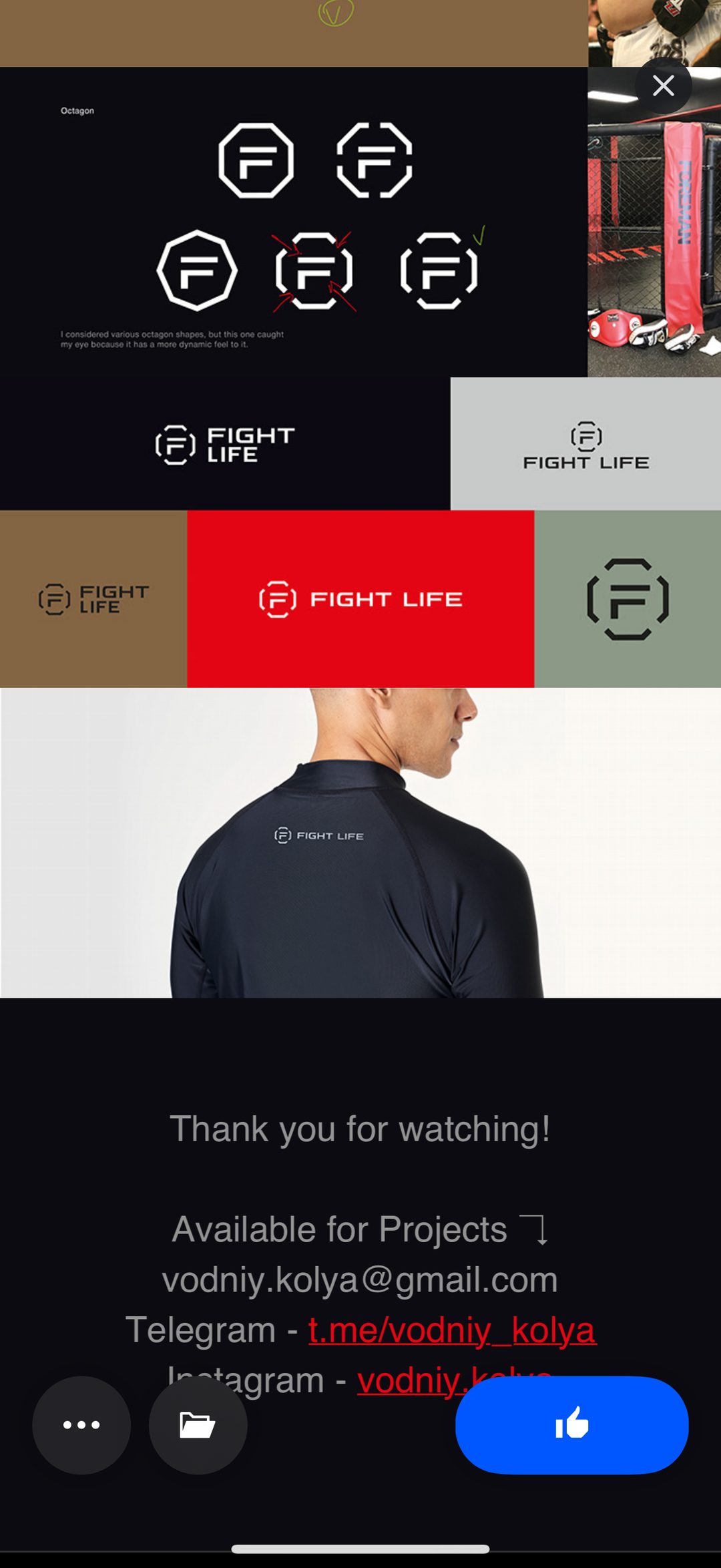 Fight Life – identité de marque octogone