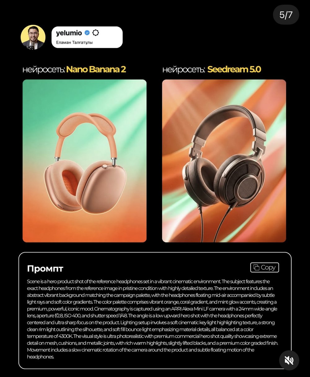 Casque audio — hero shot orange/menthe