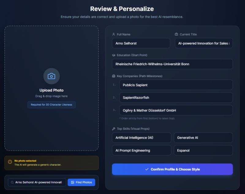 Configurateur de CV design fai