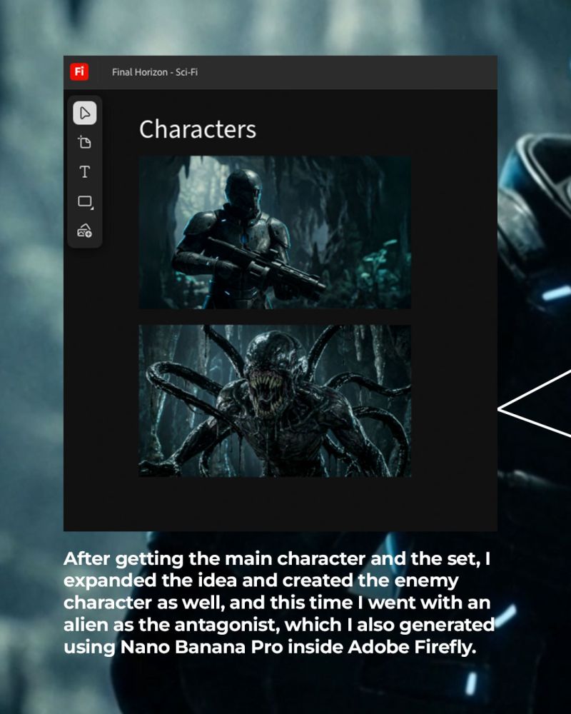 Storyboard sci-fi complet dans