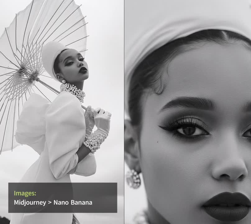 Midjourney > Nano Banana — comparaison portrait