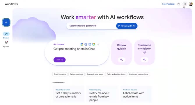 Google Workspace Flows — interface