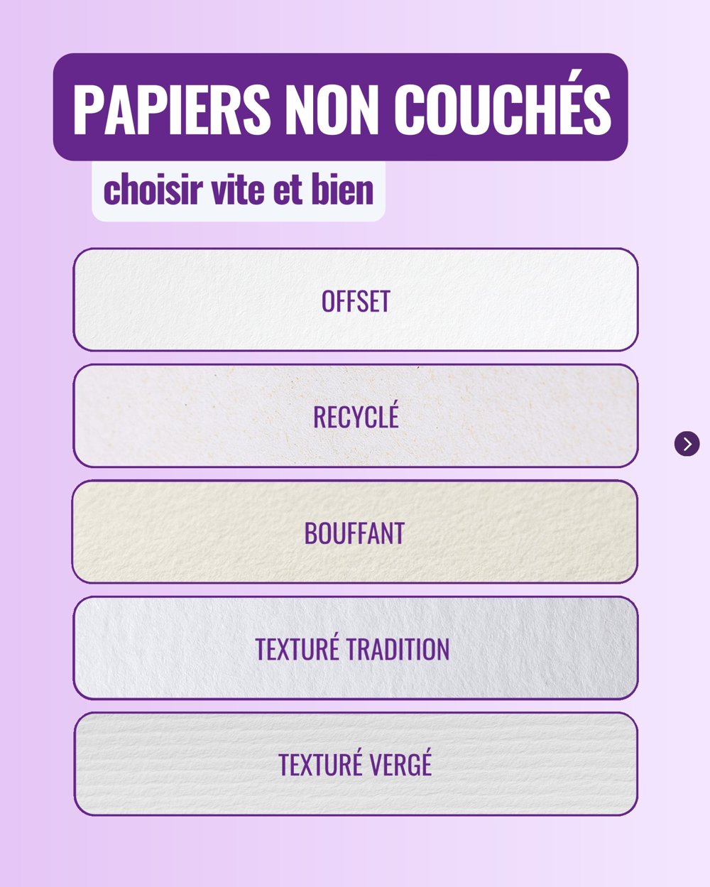 Papiers non couches Offset Recycle