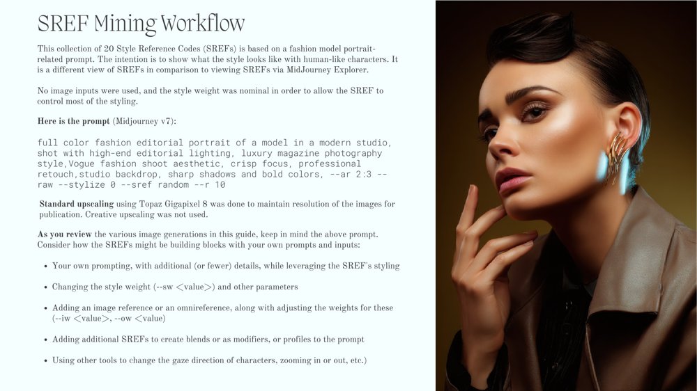 Faces of Midjourney SREF pack portrait editorial
