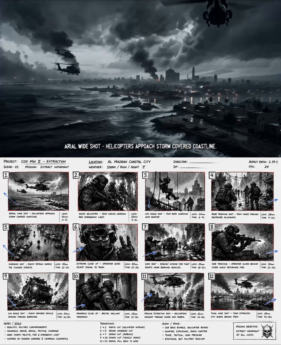 Storyboard Seedance action