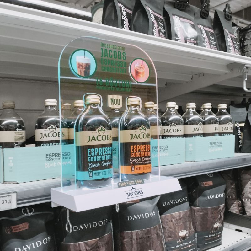 Glorifier Jacobs Espresso Concentrate — lancement Carrefour România