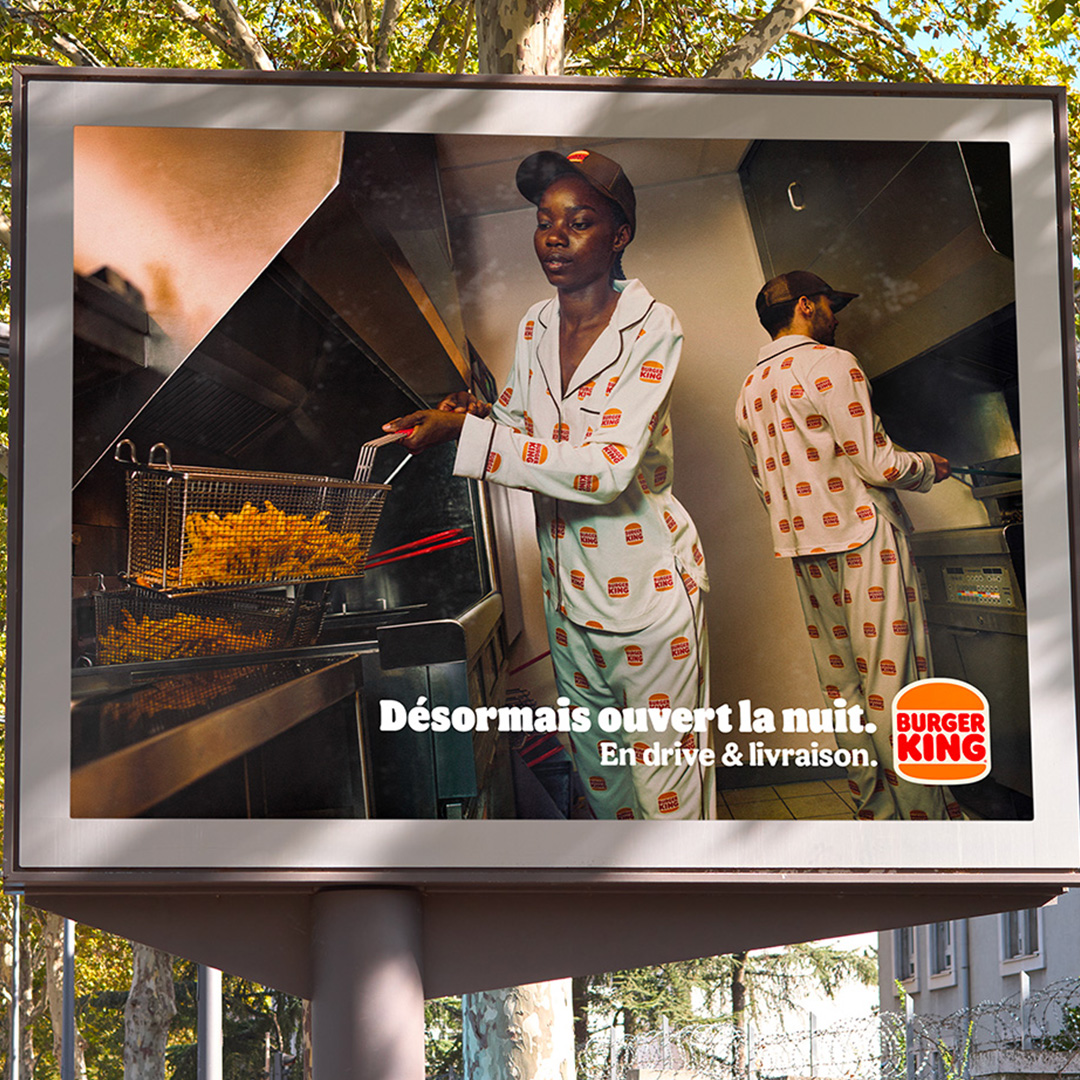 Burger King — « Désormais ouvert la nuit » (drive & livraison)