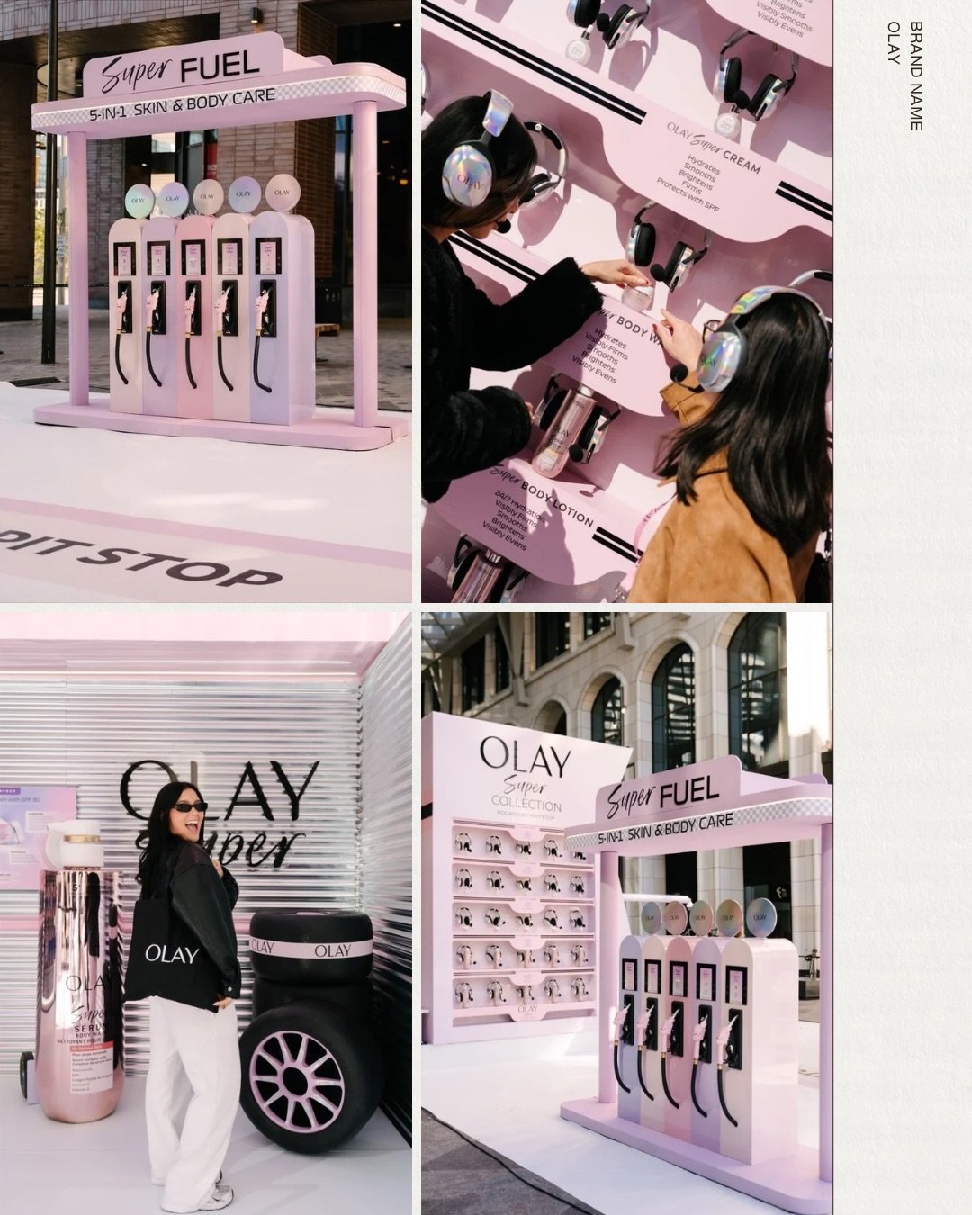 OLAY « Super Fuel » — pop-up pit-stop immersif