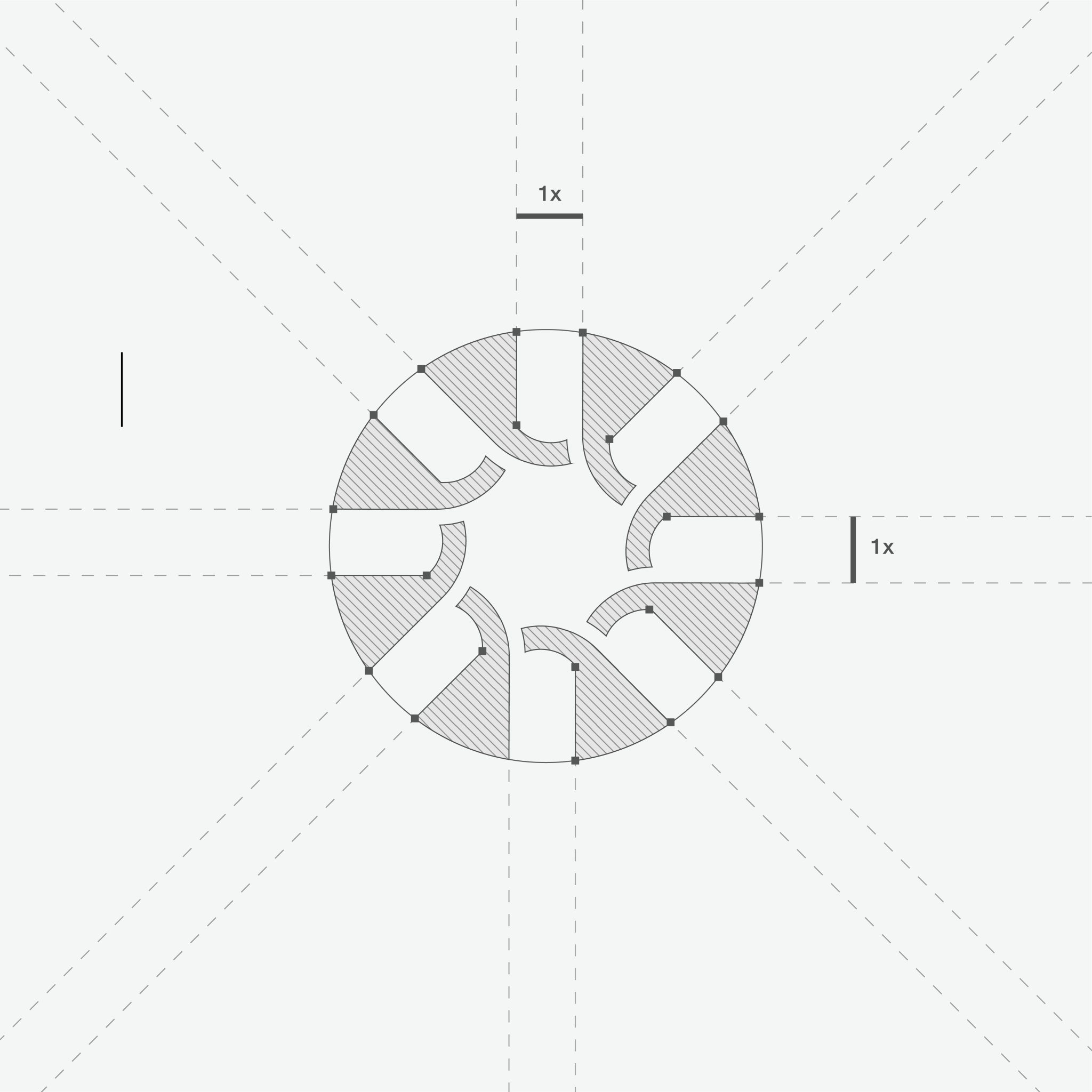 « Rosace » — grille de construction logo (systèmes géométriq