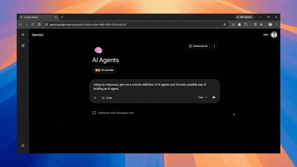 Utiliser NotebookLM à l'intérieur de Google Gemini