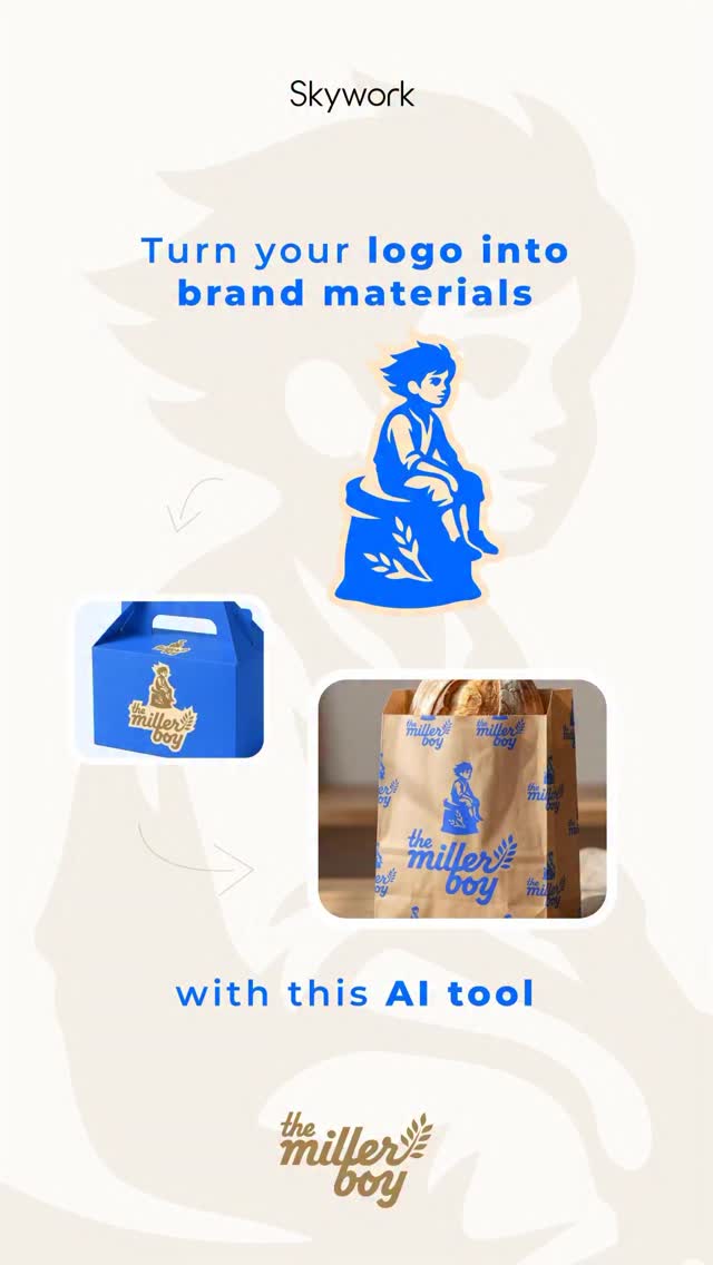 Skywork.ai — transformer un logo en kit de matériel de marqu