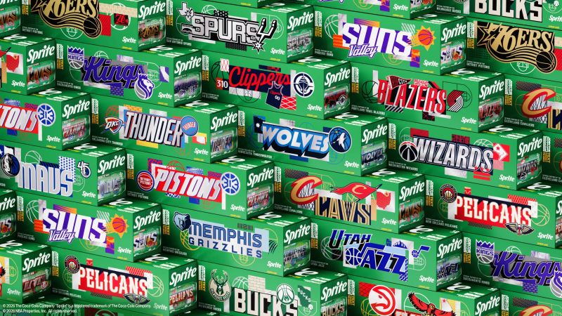 Sprite × NBA — canette collector, typographie & iconogra